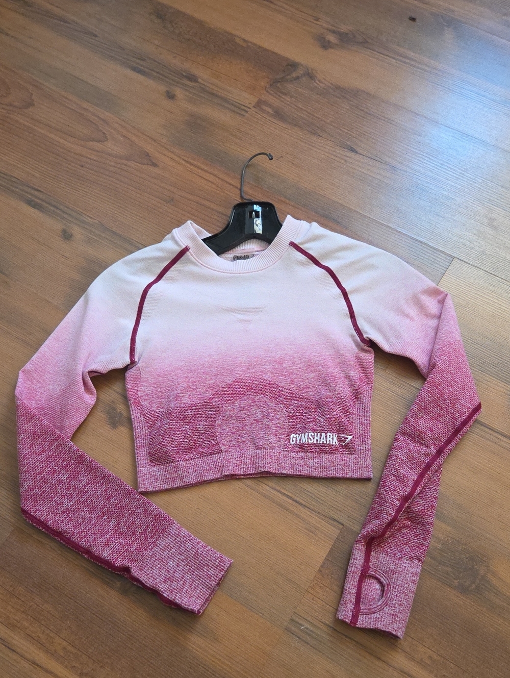 Gymshark Pink Ombre Seamless Crop Pullover
